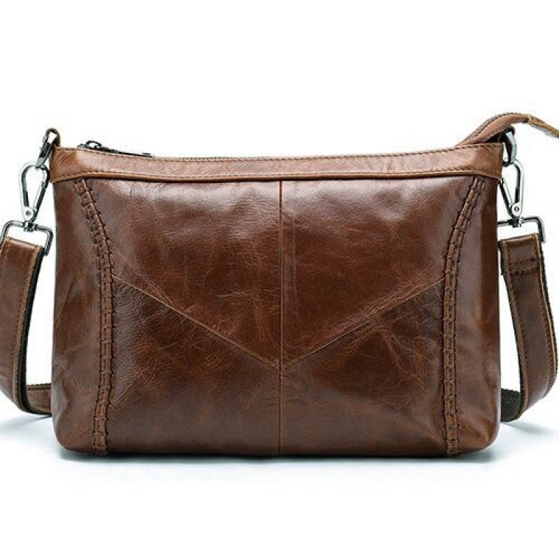 Сумка женская кожаная на одно отделение Vintage Коричневая