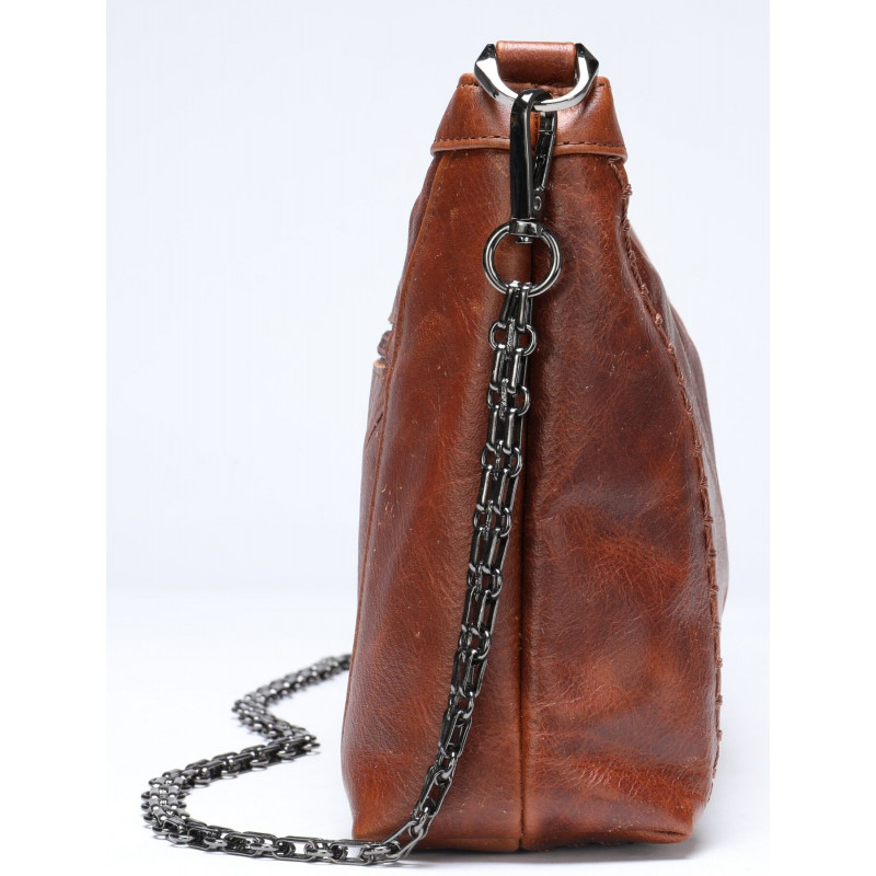 Сумка женская кожаная на одно отделение Vintage Коричневая