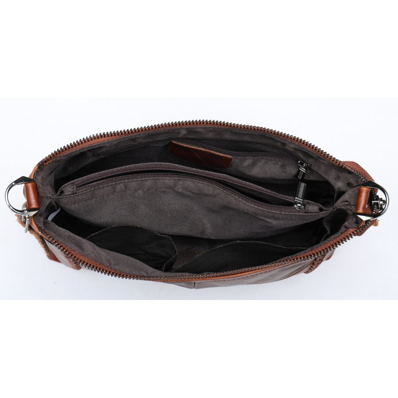 Сумка женская кожаная на одно отделение Vintage Коричневая