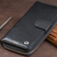 Вертикальный вместительный кошелек из кожи унисекс ST Leather Черный