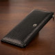 Горизонтальний тонкий гаманець зі шкіри унісекс ST Leather Чорний