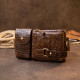 Бананка поясная под кожу рептилии унисекс Vintage Коричневая