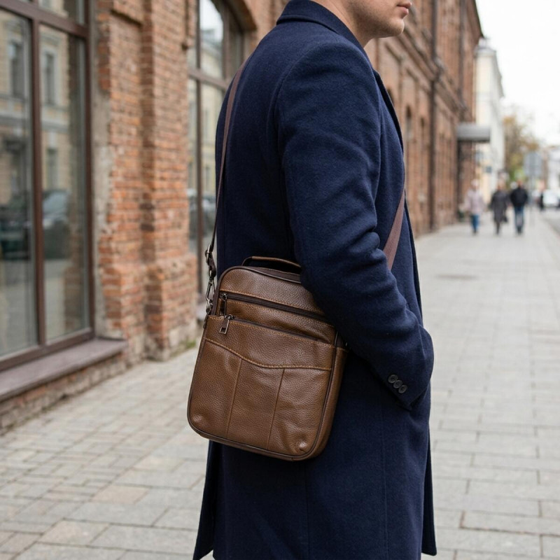 Мессенджер чоловічий Vintage Коричневий