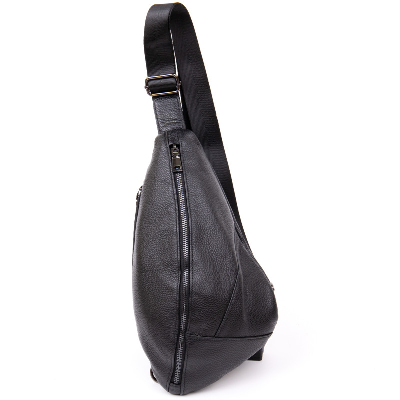 Сумка чоловіча флотар через плече Vintage Чорна