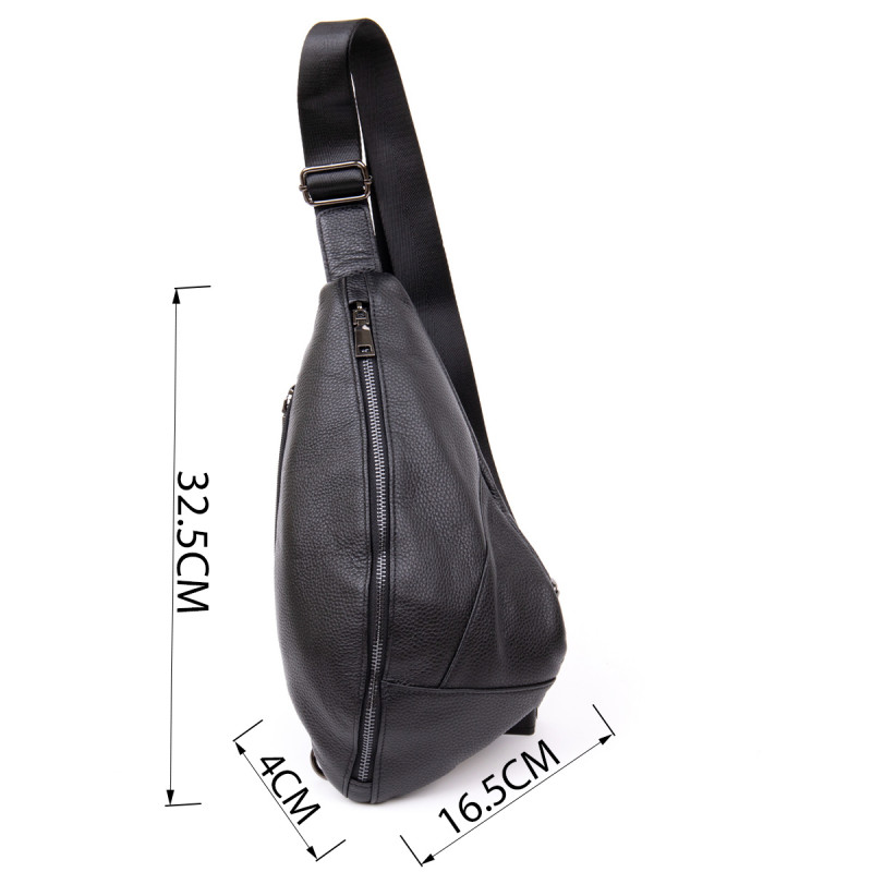 Сумка чоловіча флотар через плече Vintage Чорна