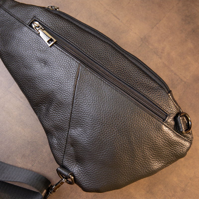 Сумка чоловіча флотар через плече Vintage Чорна