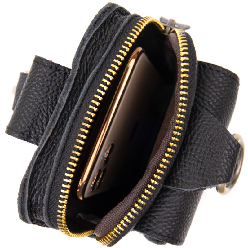 Сумка унисекс на пояс на одно отделение Vintage Черная