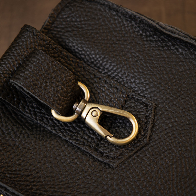 Сумка унисекс на пояс на одно отделение Vintage Черная