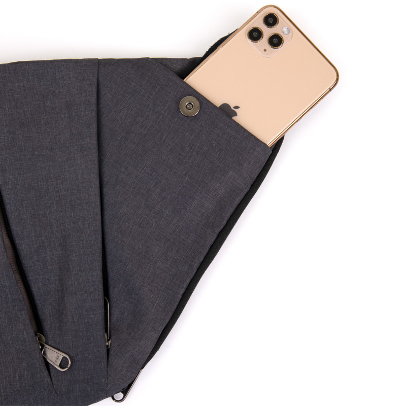 Сумка слинг нейлоновая Vintage Серая