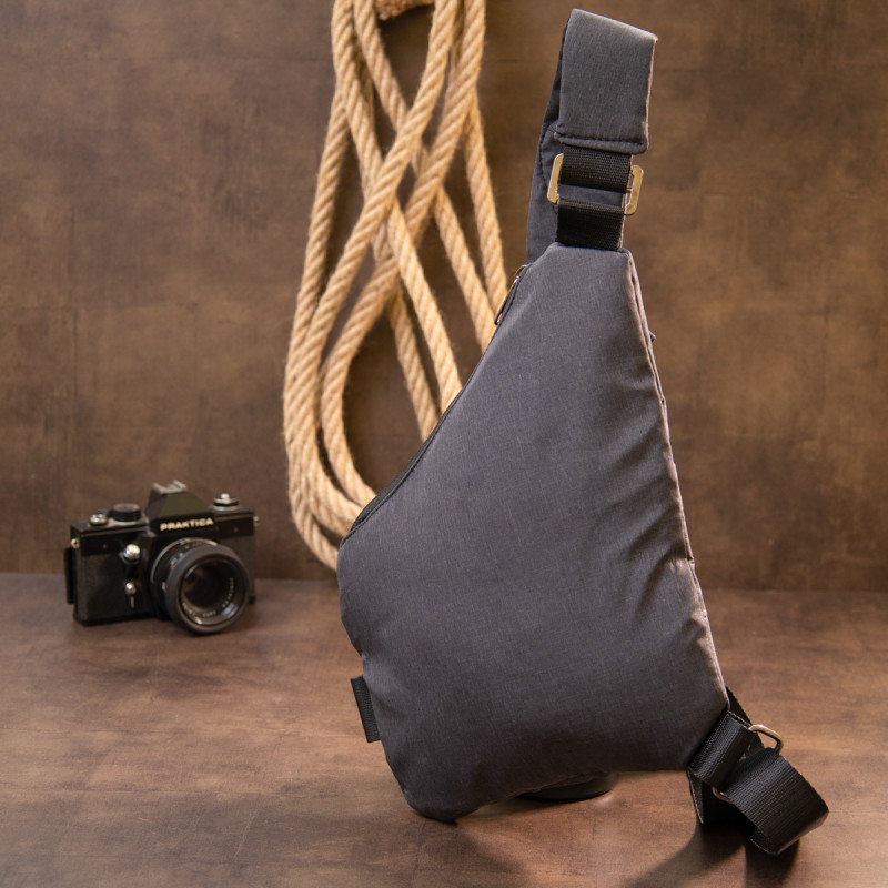 Сумка слинг нейлоновая Vintage Серая