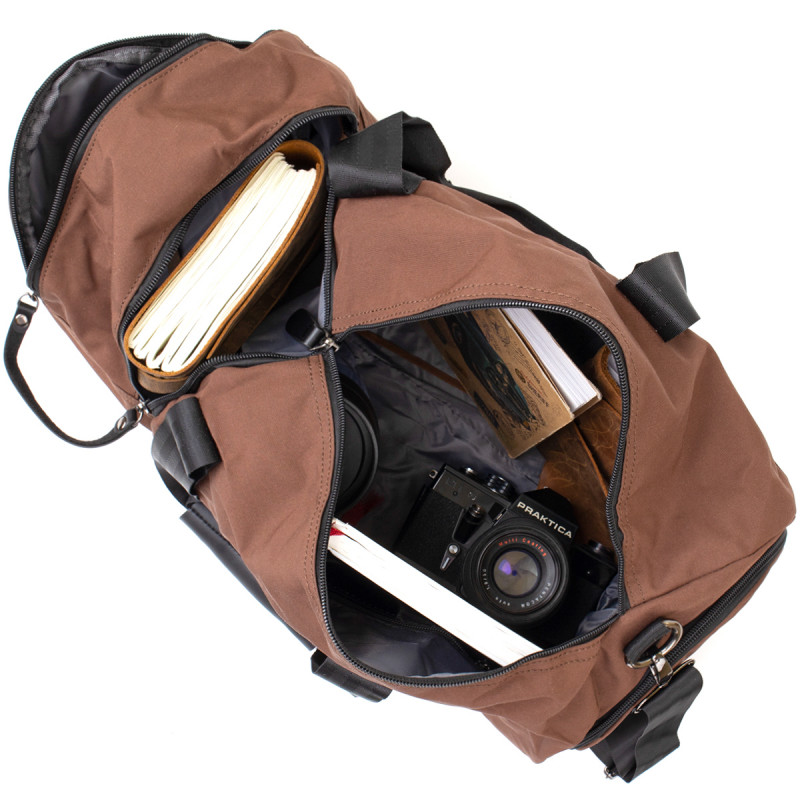 Спортивна сумка текстильна Vintage Коричнева