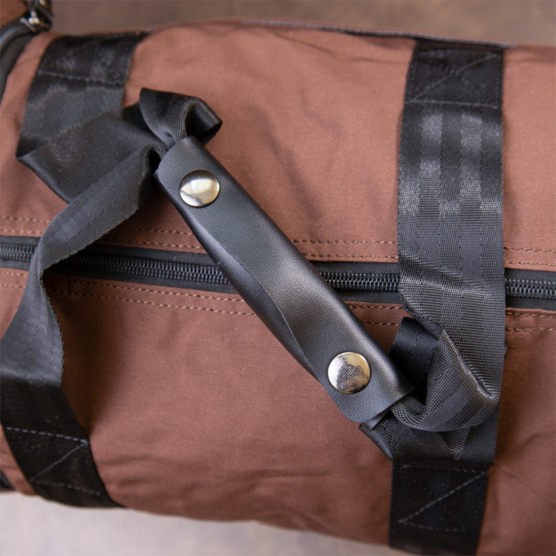 Текстильна дорожня сумка для поїздок спорту та подорожей Vintage Коричнева