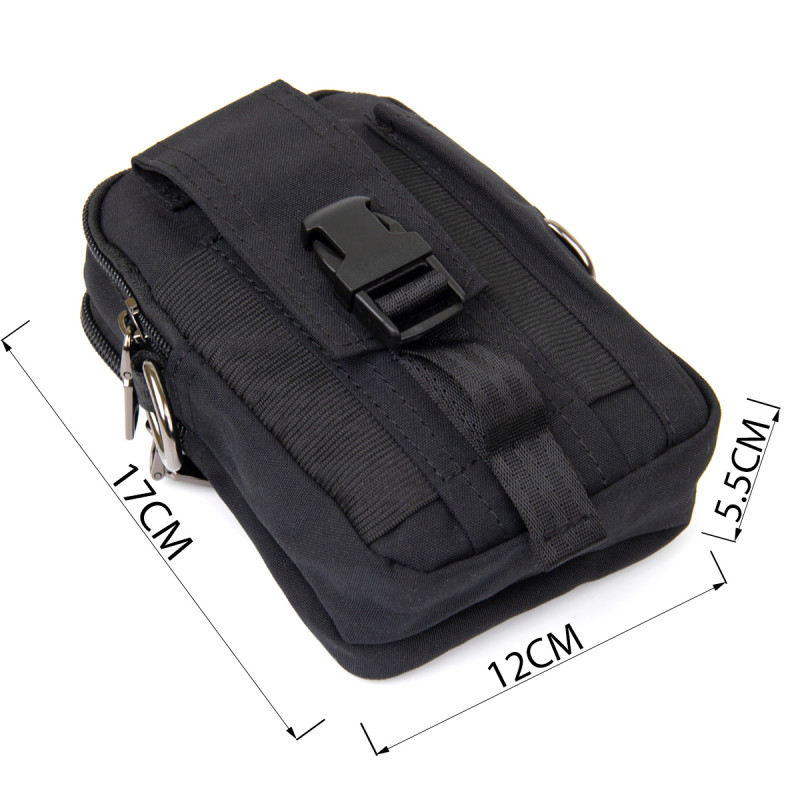 Сумка на пояс нейлон Vintage Чорна