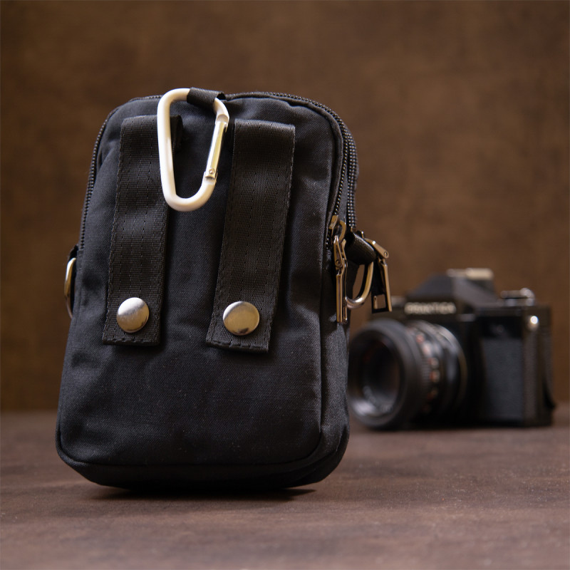 Сумка на пояс нейлон Vintage Чорна