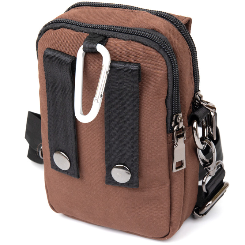Сумка на пояс нейлон Vintage Коричнева