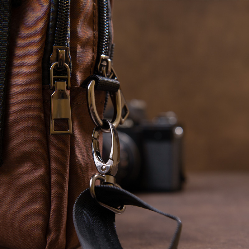 Сумка на пояс нейлон Vintage Коричнева