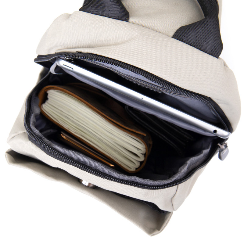 Сумка через плечо нейлон Vintage Светло-серая