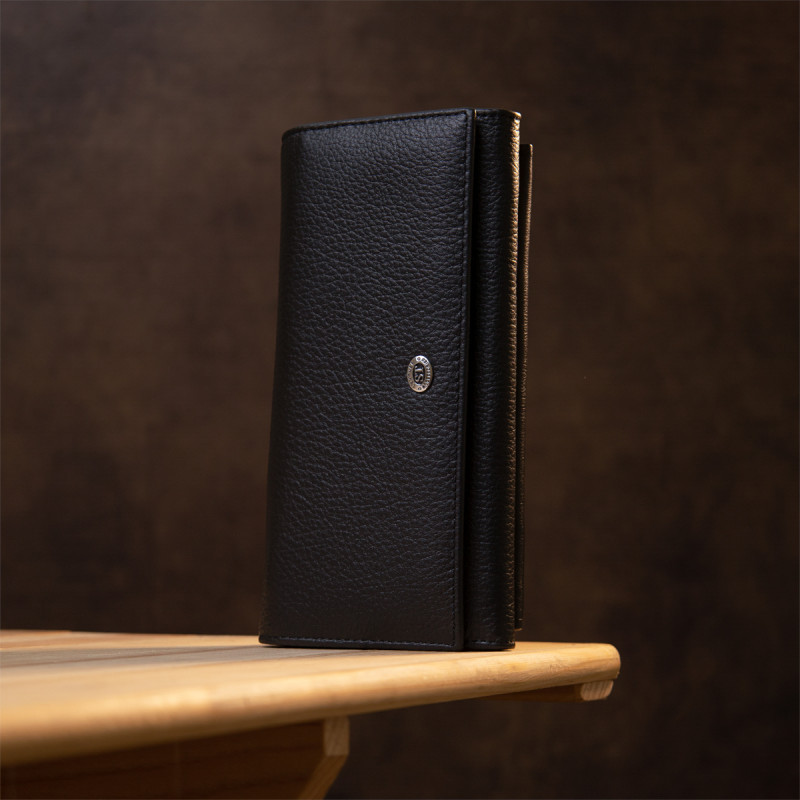 Добротный женский кошелек ST Leather  Черный