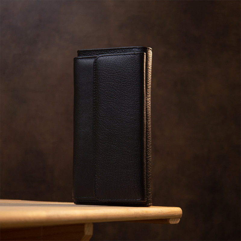 Добротный женский кошелек ST Leather  Черный