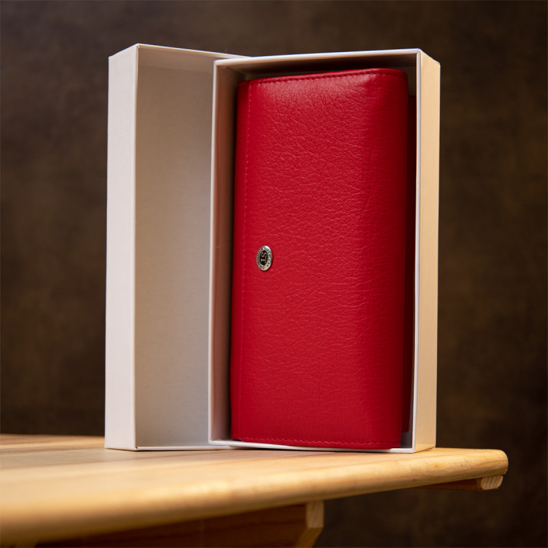 Классический женский кошелек ST Leather  Красный