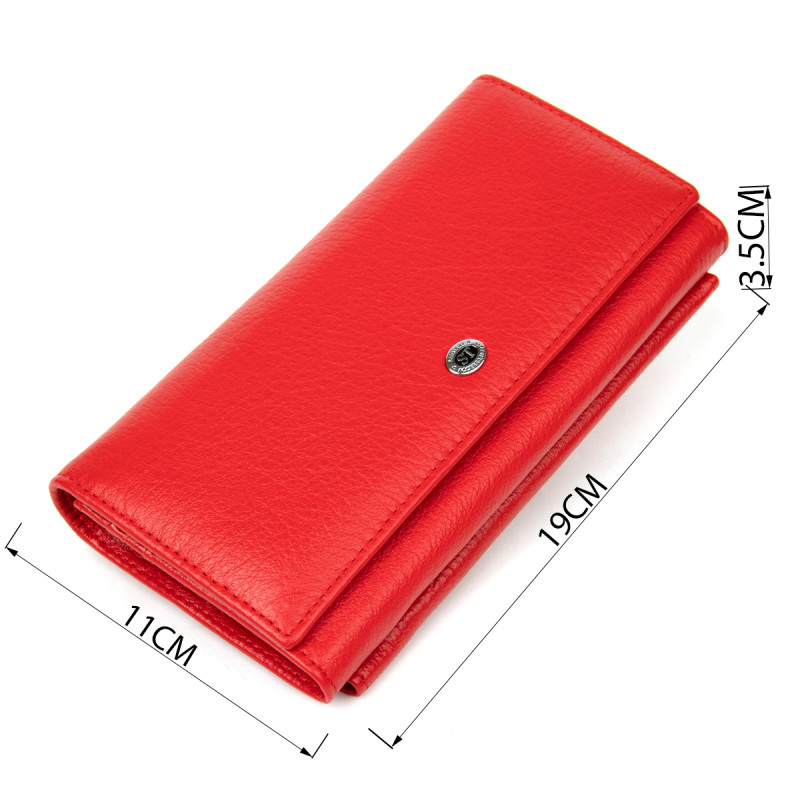 Классический женский кошелек ST Leather  Красный