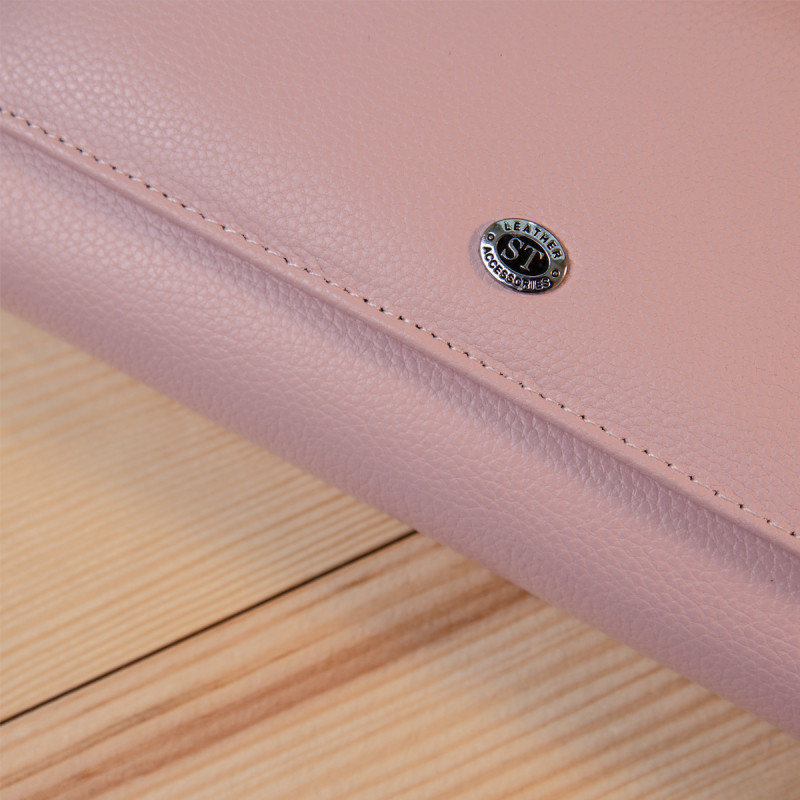 Вместительный женский кошелек ST Leather  Розовый