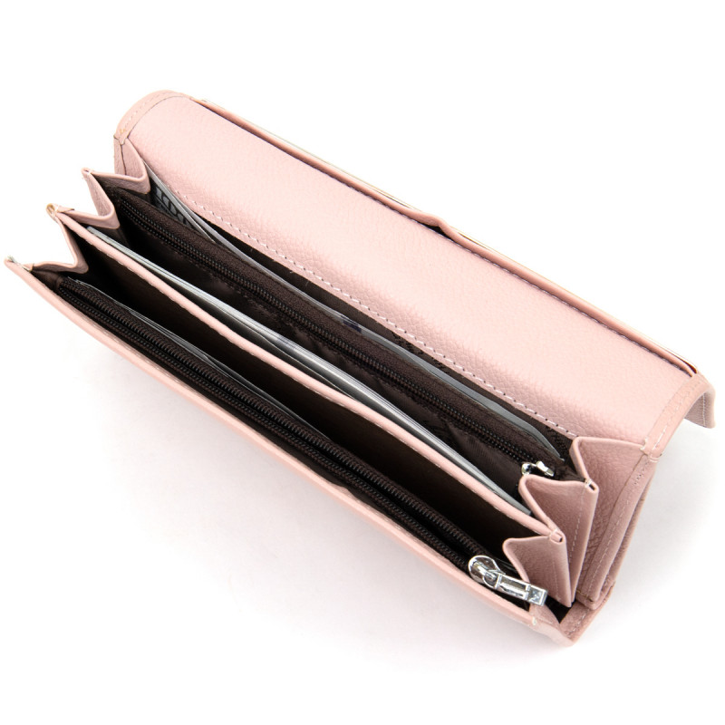 Вместительный женский кошелек ST Leather  Розовый