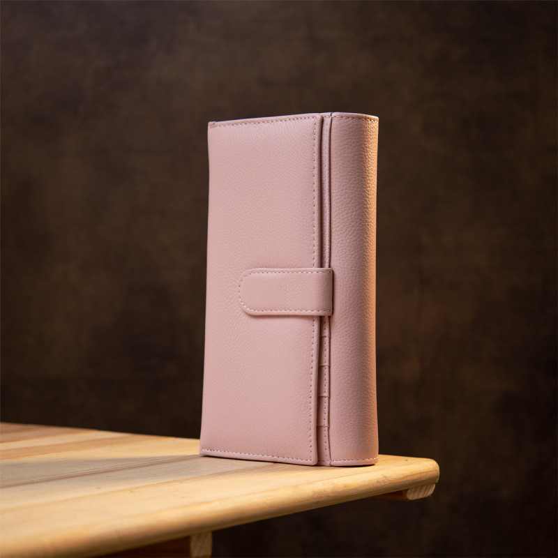 Вместительный женский кошелек ST Leather  Розовый