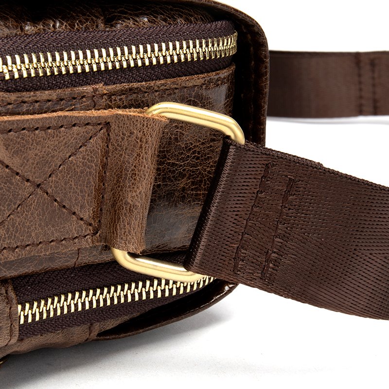 Сумка Vintage из натуральной гладкой кожи Коричневая