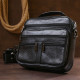Практичная кожаная мужская сумка Vintage Черный