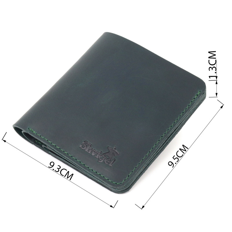 Невелике вінтажне шкіряне портмоне Shvigel Зелений