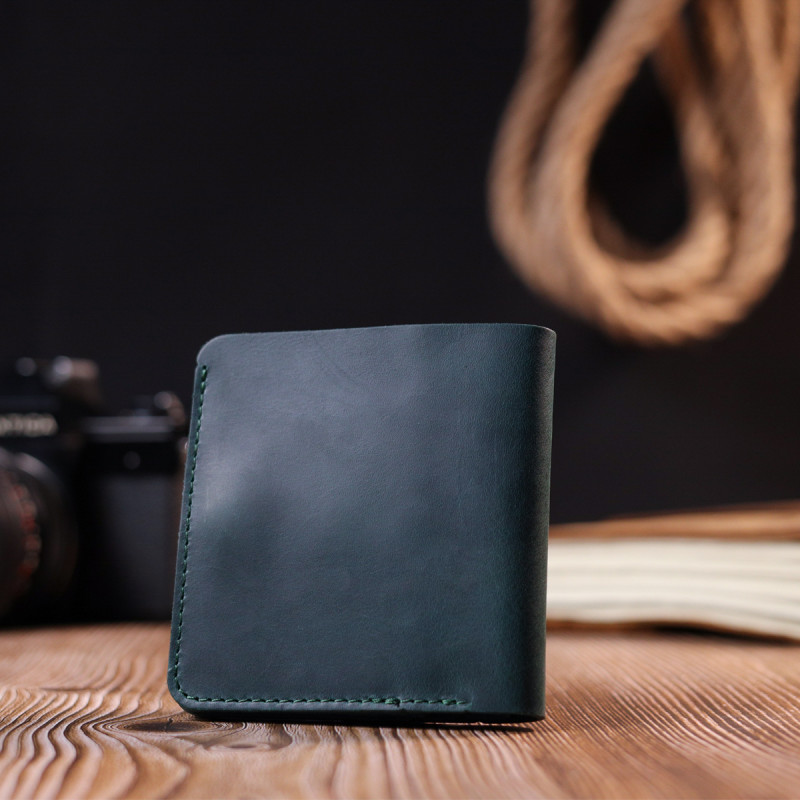 Невелике вінтажне шкіряне портмоне Shvigel Зелений