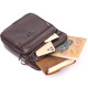 Практичная мужская сумка кожаная Vintage Коричневая