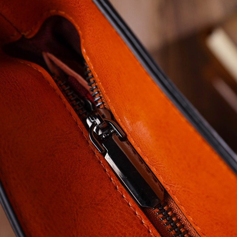 Стильная сумка шоппер из натуральной кожи Vintage Рыжая