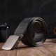 Практичный мужской ремень с металлической пряжкой из текстиля Vintage Серый