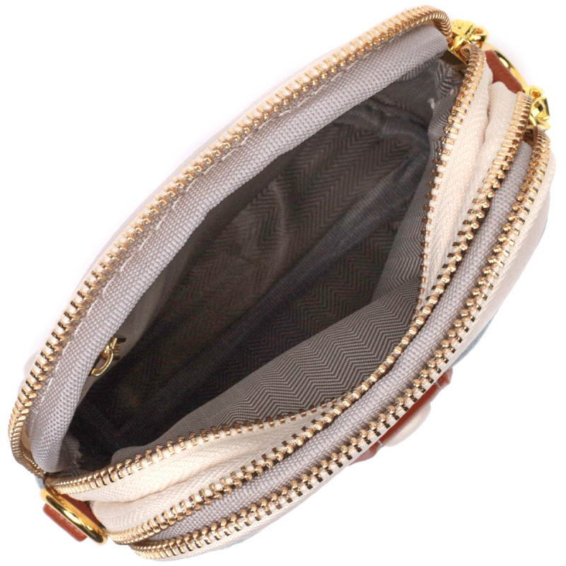 Стильная сумка трапеция для женщин из натуральной кожи Vintage Белая