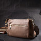Оригинальная сумка через плече из натуральной кожи Vintage Бежевая