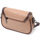 Сумка для женщин с фактурным клапаном из натуральной кожи Vintage Бежевая