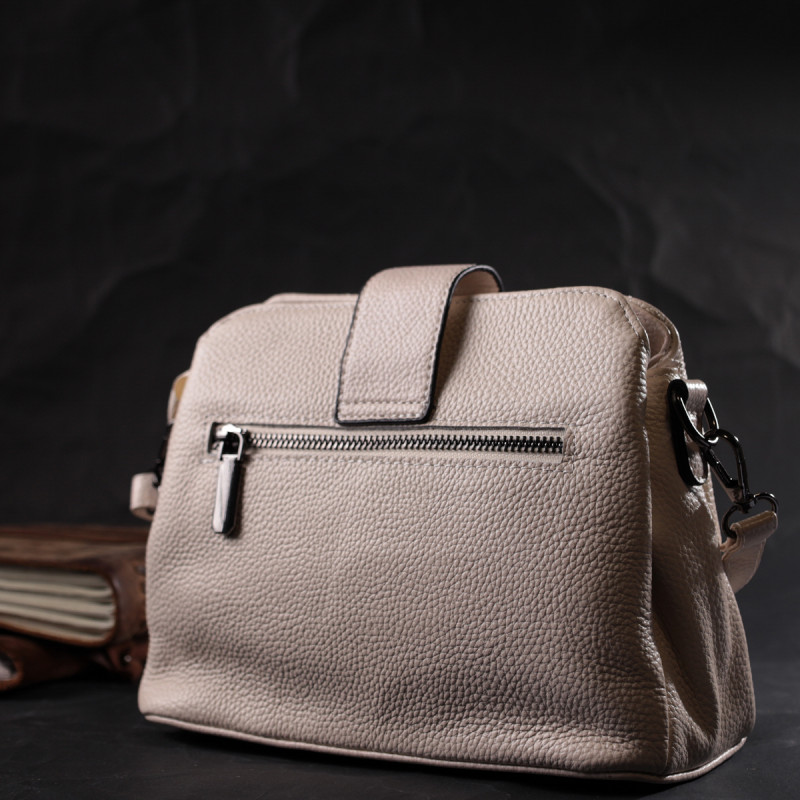 Изысканная сумка для стильных женщин из натуральной кожи Vintage Белая