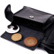 Классическое портмоне для мужчин с блоком для карт из натуральной кожи ST Leather Черное