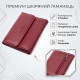 Жіночий шкіряний гаманець для карток купюр та монет ST Leather Бордовий