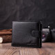 Интересный бумажник с блоком под документы из натуральной кожи ST Leather Черный