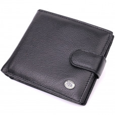 Чоловічий трендовий гаманець із натуральної шкіри ST Leather Чорний