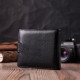 Чоловічий трендовий гаманець із натуральної шкіри ST Leather Чорний