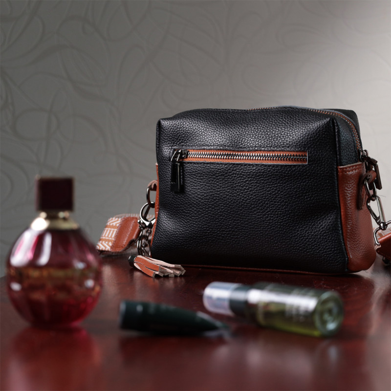 Сумка для женщин на каждый день из натуральной кожи Vintage Черный