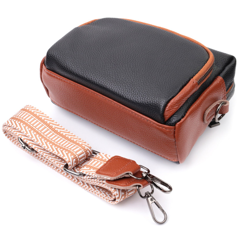 Сумка для женщин на каждый день из натуральной кожи Vintage Черный