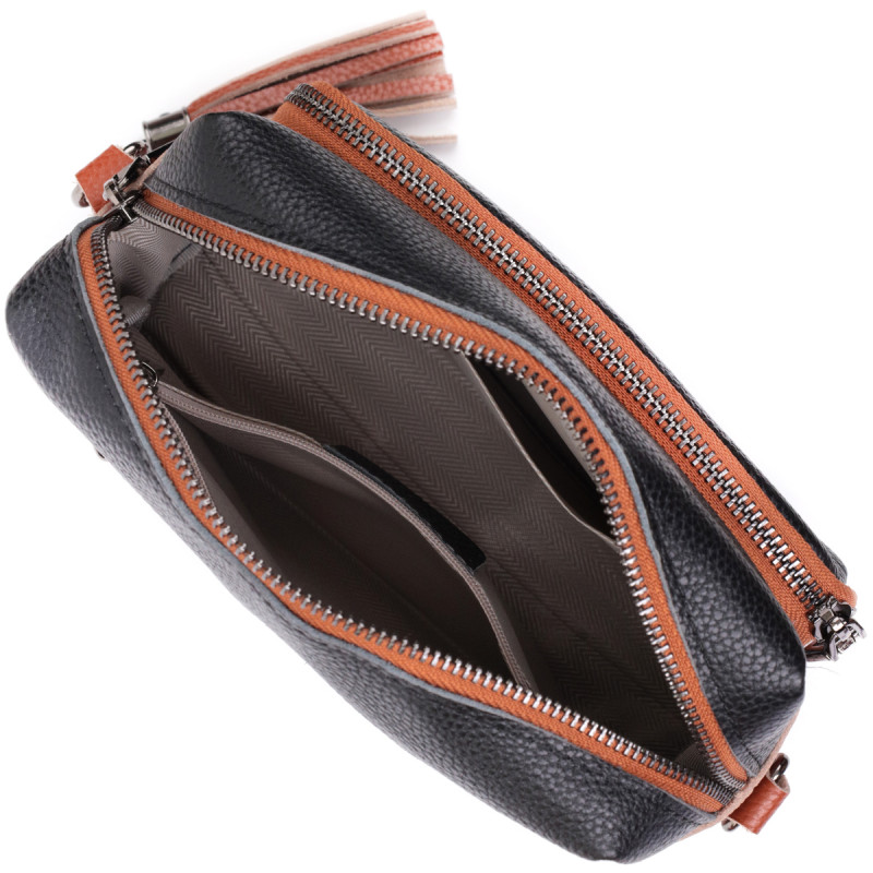 Сумка для женщин на каждый день из натуральной кожи Vintage Черный