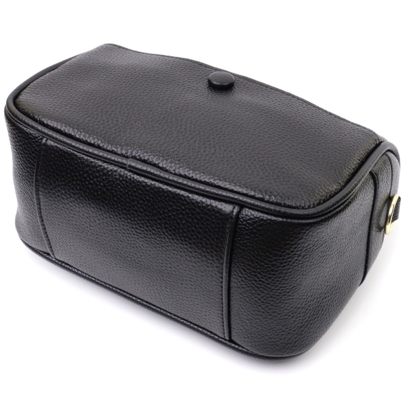 Сумка кросс-боди для женщин на каждый день из натуральной кожи Vintage Черная