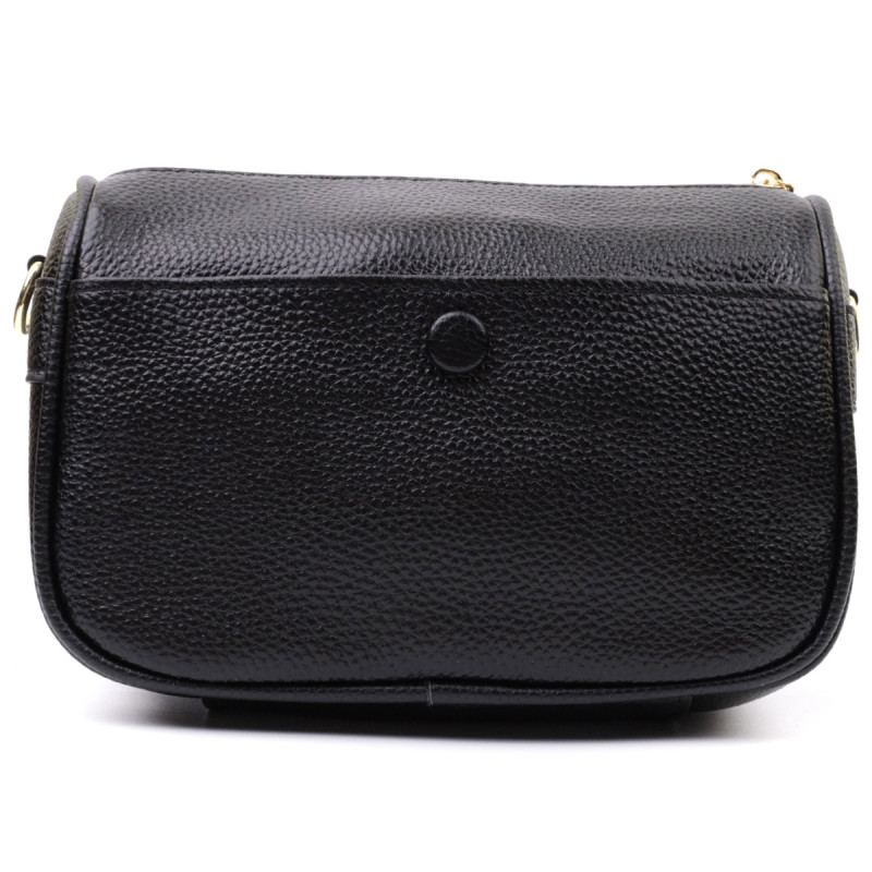 Сумка кросс-боди для женщин на каждый день из натуральной кожи Vintage Черная