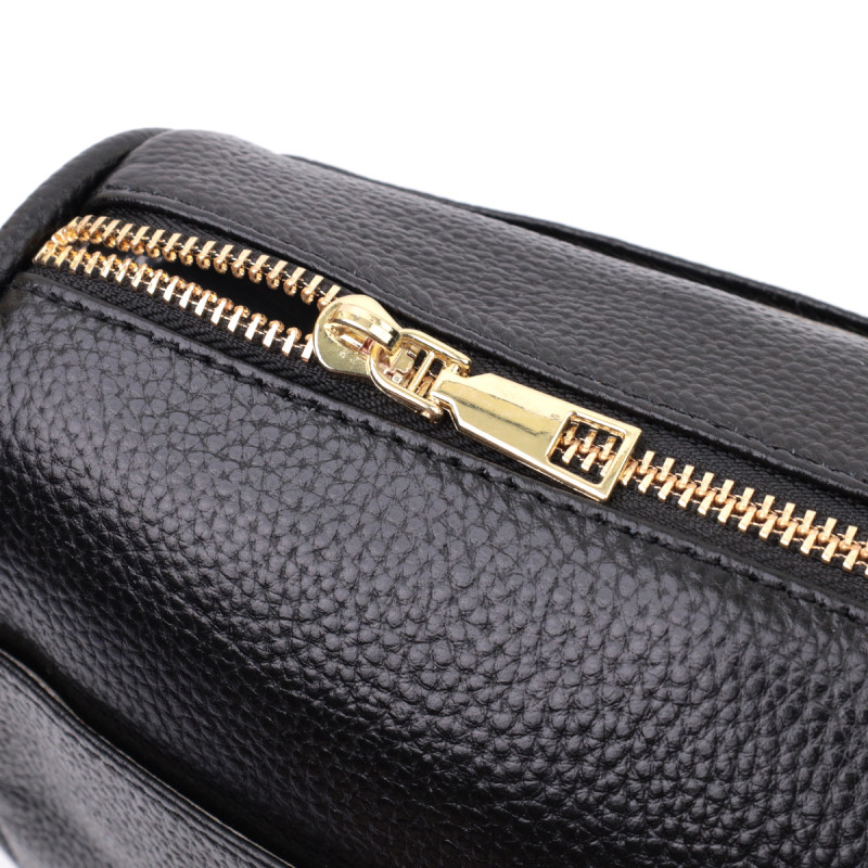 Сумка кросс-боди для женщин на каждый день из натуральной кожи Vintage Черная